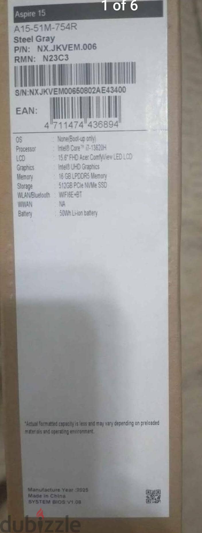 laptop used less than one year 2