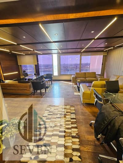 Furnished administrative office for rent, 600 sqm, in a unique, outstanding building for companies with a panoramic view of the main Maadi Corniche di