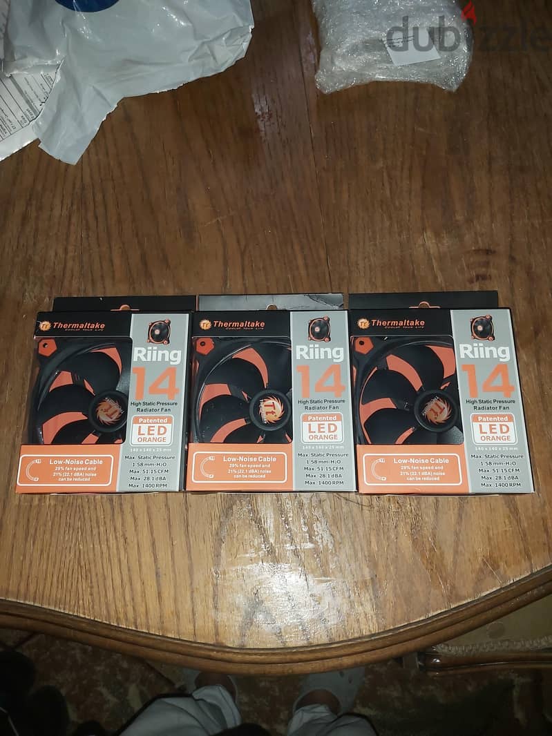 thermaltake case fans orange led 1