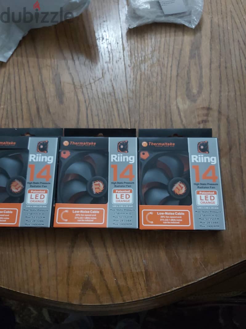 thermaltake case fans orange led 2