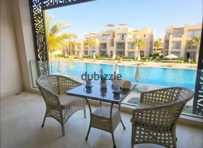 Chalet read to move for sale in El Gouna fully finishedf at the lowest price on the market, ready for viewing ,Beachfront chalet with Pool Access,