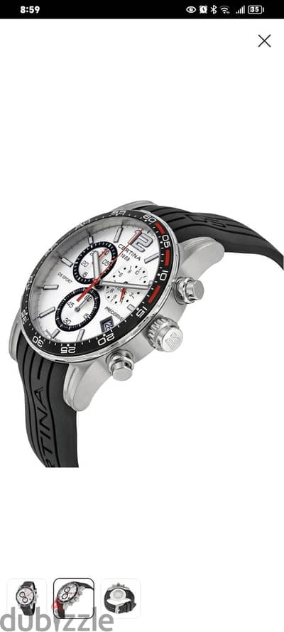 swiss Certina watch  DS Sport Chronograph Silver Dial Men's Watch