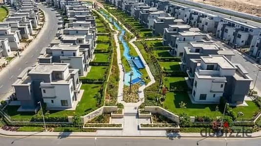 High-End Spacious Twin House for Sale in Creek Town, New Cairo | 330 m² BUA, 430 m² Land, 3 Bedrooms, 4 Bathrooms, Ground + First + Roof, Core & Shell