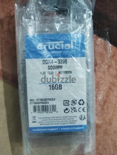 RAM Crucial 16GB ddr4 3200 Laptop Notebook