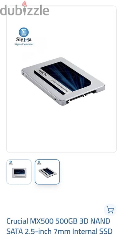 Crucial 500GB SATA 2.5 Inch Internal SSD من اقوي هاردات ال