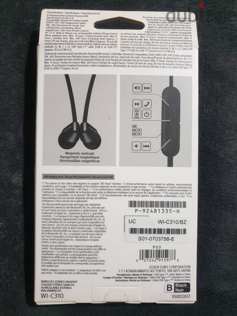 New Sony Headphones WI-C310 1