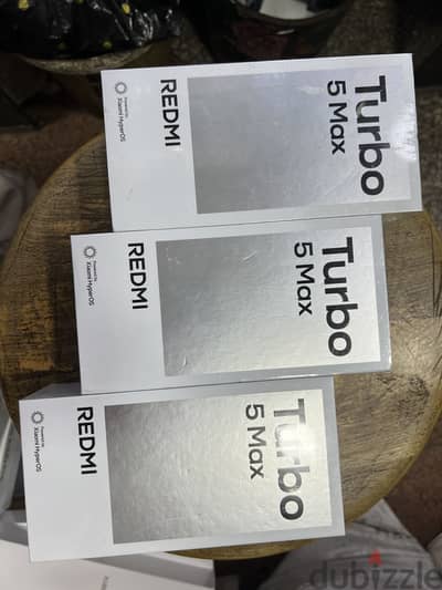 Redmi Turbo 5 Max 5G dual sim 256/12G Blue Black White جديد متبرشم