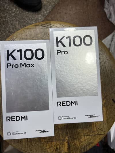 Redmi K100 Pro / Pro Max 256/12G Gold Red جديد متبرشم