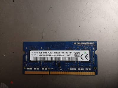 للبيع رامة لابتوب SK hynix أصلية 4GB DDR3L