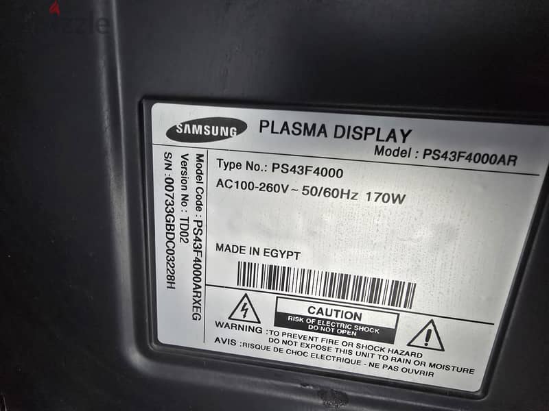 Samsung screen 43 HD plasma display 6
