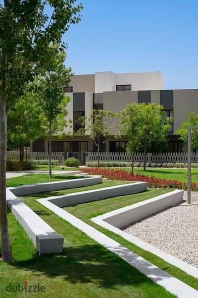 Townhouse 198m + Land 210m with a large garden in front of the International Medical Center in Al Shorouk | Finished Ultra Super Lux and Immediate Delivery with 6 Years Installment