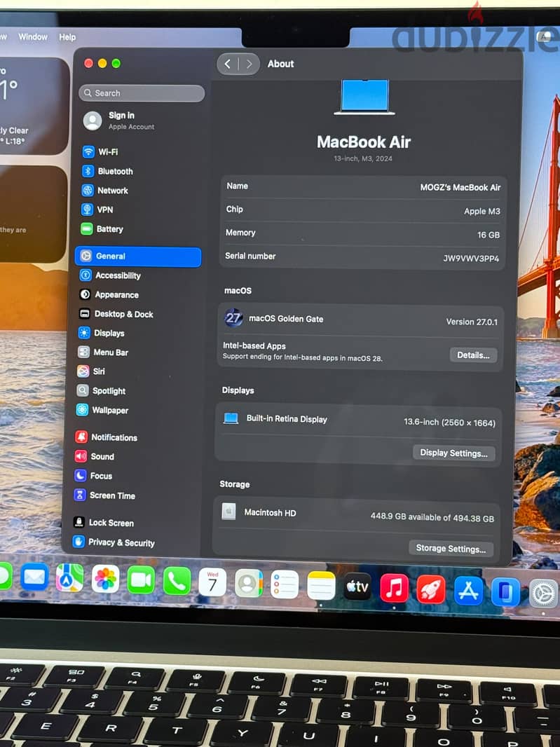 MacBook air m3 7