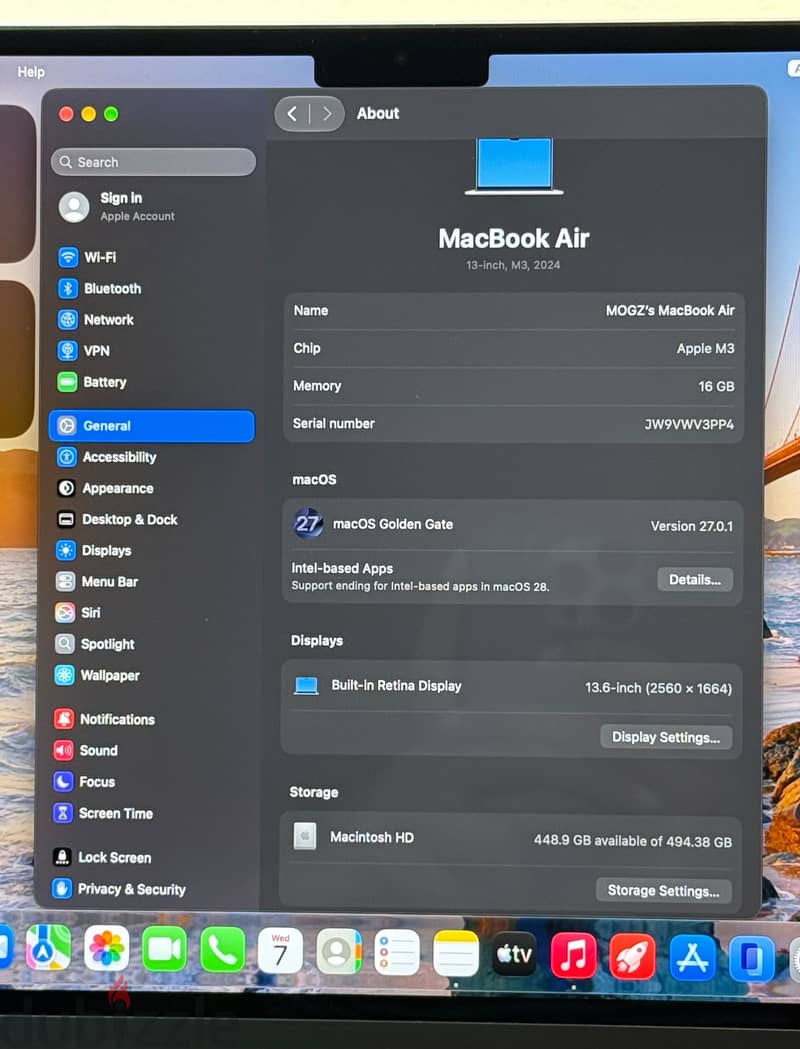 MacBook air m3 8