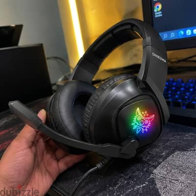 سماعة جيمينج ONIKUMA K19 RGB  | استعمال خفيف جدًا | بحالة ممتازة