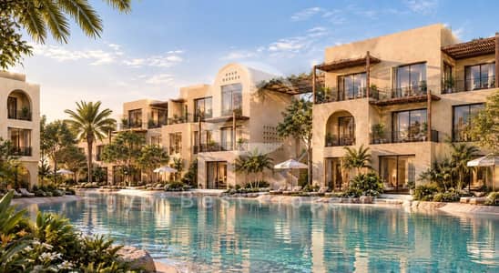Chalet directly on the lagoon in El Gouna from Orascom, the most beautiful Red Sea destination, with easy payments—a golden investment and living .