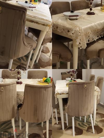 ترابيزة سفرة ٦ كراسي اوف وايت / Dining table