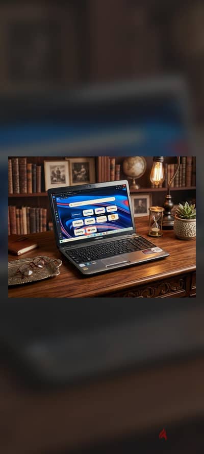 لاب توب توشيبا اوروبي حالة فوق الممتازة ويندوز١٠ برو شاشة كبيرةhd