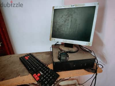 كمبيوتر Dell بشاشه hp كامل للبيع – جاهز للاستخدام