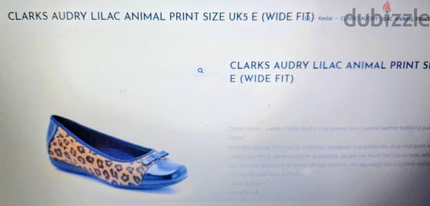 #Clarks Audry Lilac  animal print  shoes ,Pony hair  size  41