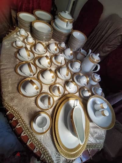 طقم صيني مدهب