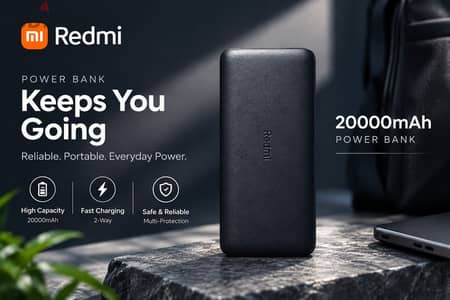 XIOAMI REDMI 20000MAH 18W POWER BANK بور بانك