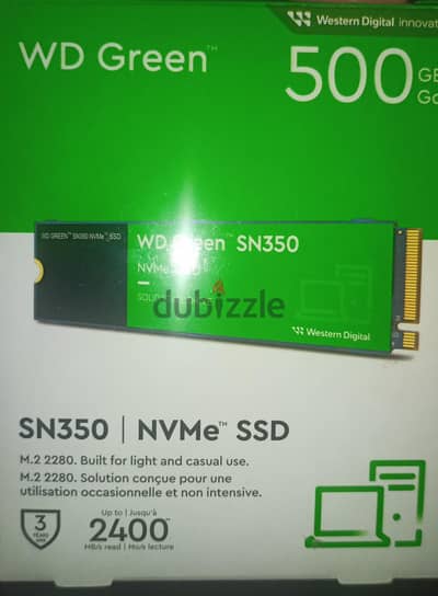 WD Green SN350 500GB NVMe M. 2 SSD – 99% Health