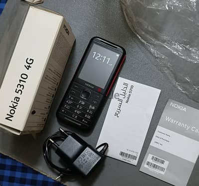 نوكيا 5310 4G بكامل مشتملاته خطين و كارت ميموري و كاميرا بدون ضريبة
