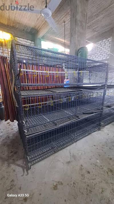 بطاريه دواجن حديد مستعمله مدهونه جديد