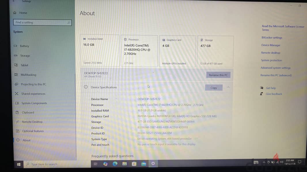 Hp zbook 3