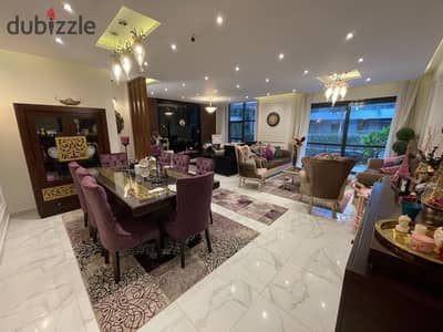 Luxury Ground Floor Apartment for Sale in Patio Casa El Shorouk, 275 sqm + 40 sqm Private Garden, Landscape & Pool View, Ultra Super Lux Finishing