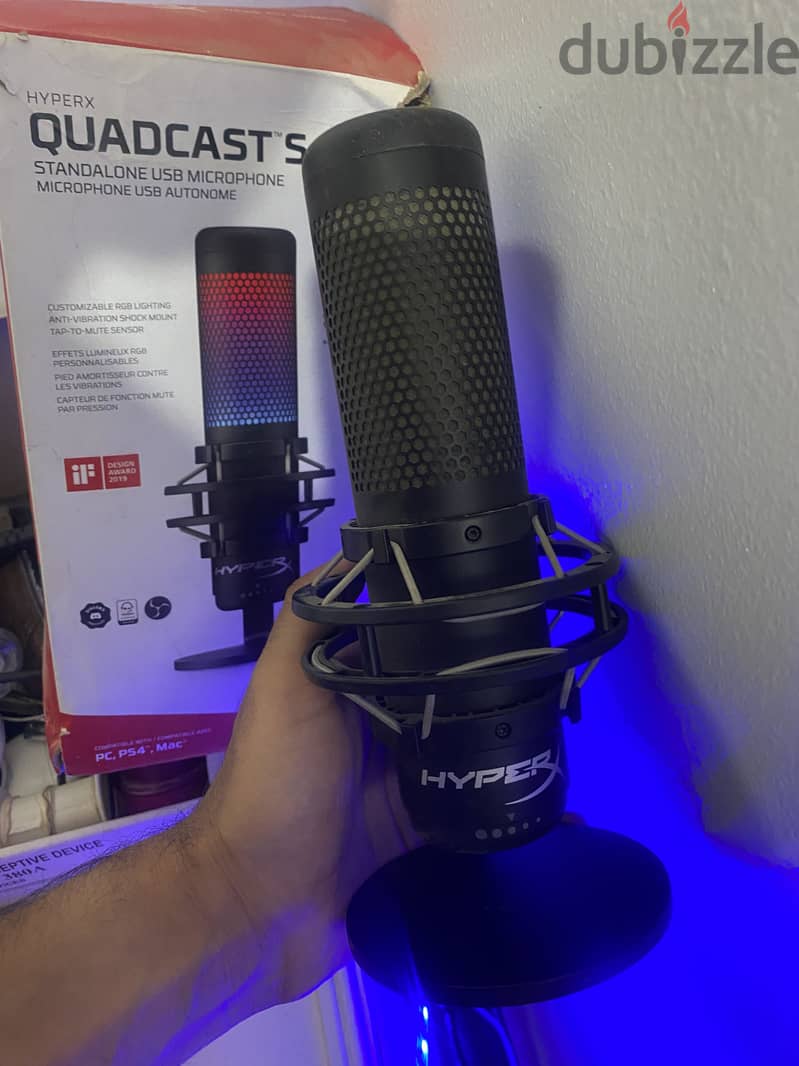 Hyper x quadcast S مايك احترافي لليوتيوب والبودكاست 4