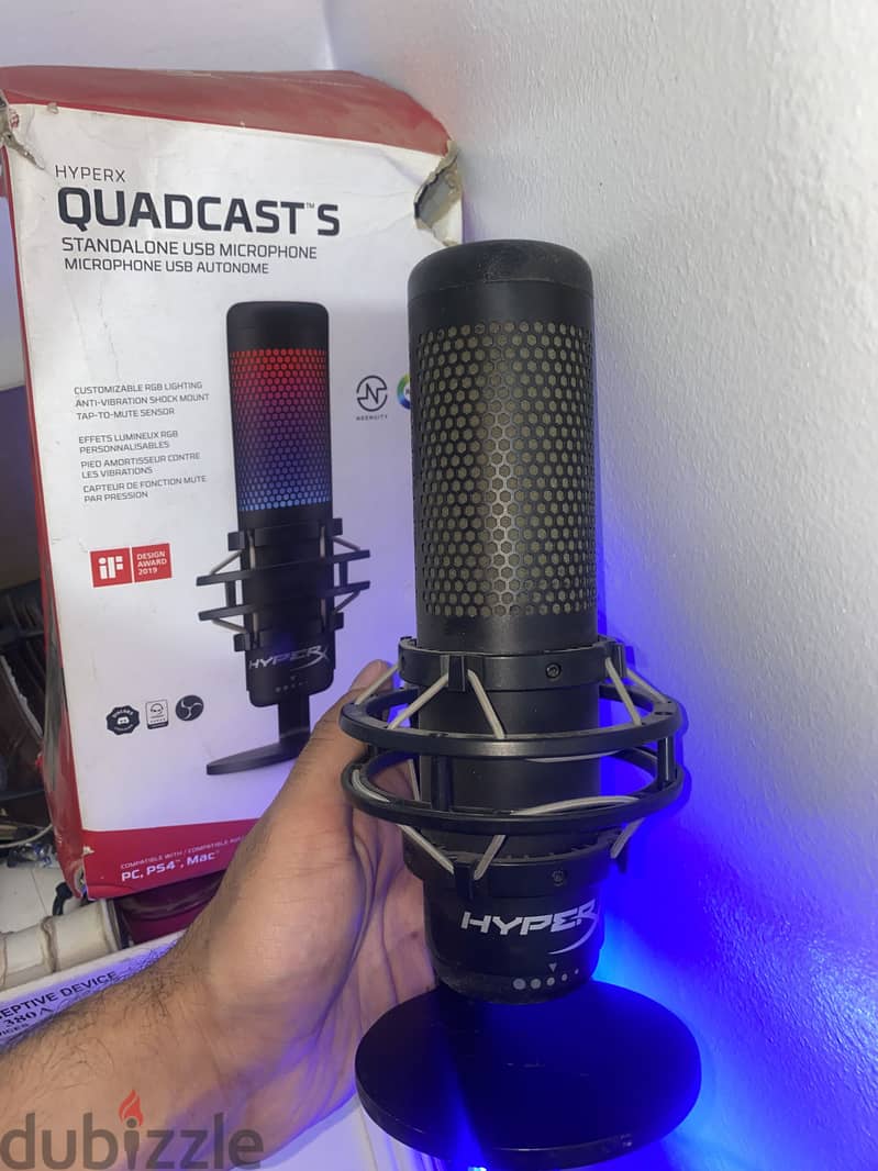 Hyper x quadcast S مايك احترافي لليوتيوب والبودكاست 7