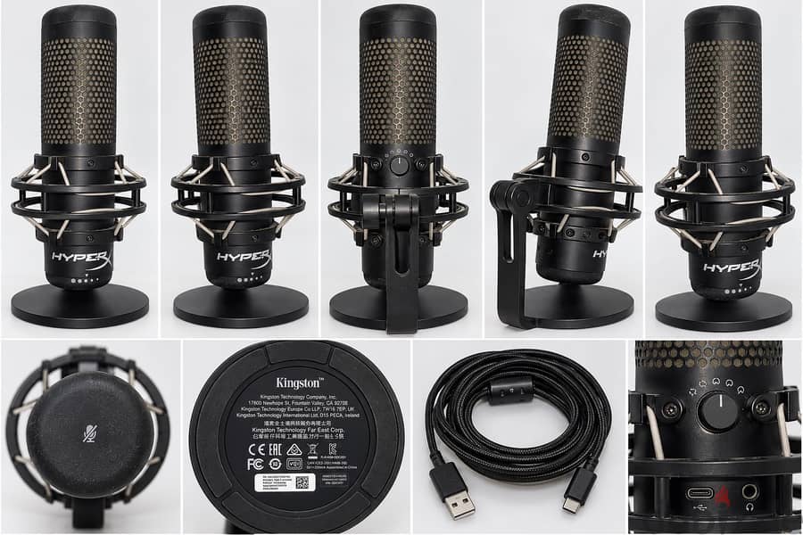 Hyper x quadcast S مايك احترافي لليوتيوب والبودكاست 8