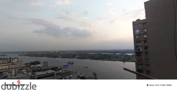 For daily rent, a newly furnished apartment on the Nile Corniche in Maadi consisting of three bedrooms and a living reception room, 2 bathrooms, and a fully air-conditioned kitchen with Wi-Fi and natural gas on the 21st floor with an elevator, in a distinguished location with a wonderful view of the Nile, for families and committed youth only.