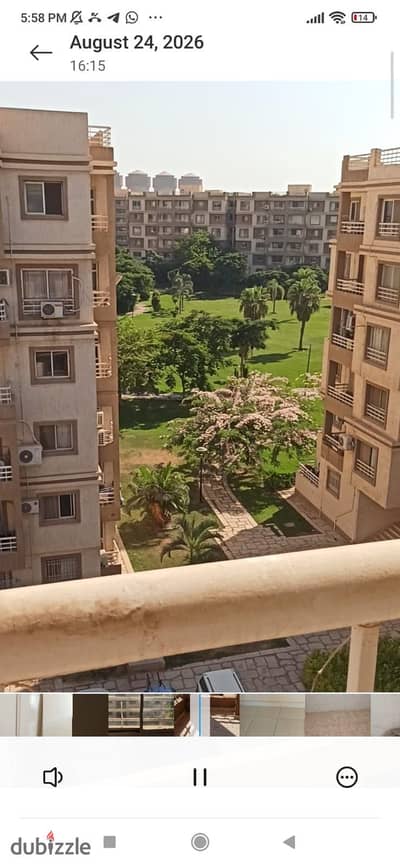 #For Sale, an apartment with an area of 124 square meters in B6, fifth floor, corner with a park view next to services and South Park