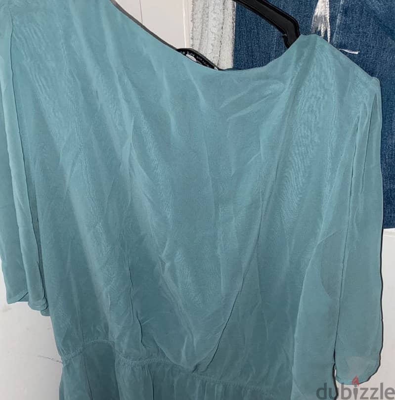 Teal mini dress 1