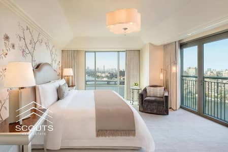 اعلي عائد استثماري وسكن شقه للبيع صف اول علي النيل مباشر متشطبه High end مفروشه بالاجهزه + التكييفات بجوار فندق Hilton ومستشفي السلام دقايق من الزمالك