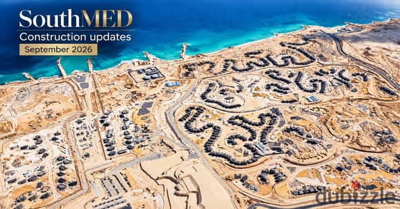فيلا توين هاوس للبيع بساوث ميد southMED صف آول مارينا حجز الافتتاح VIP موقع لن يتكرر 310متر