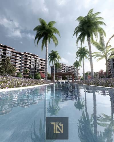 Ground-floor apartment with a garden for sale in the Midtown Condo compound (R7, New Administrative Capital)—10 minutes from New Cairo—with a 10% dp