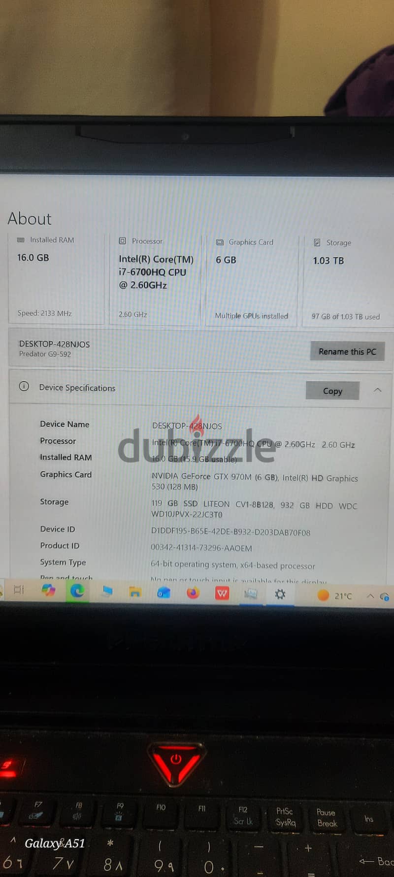 Acer Predator G9-592 3