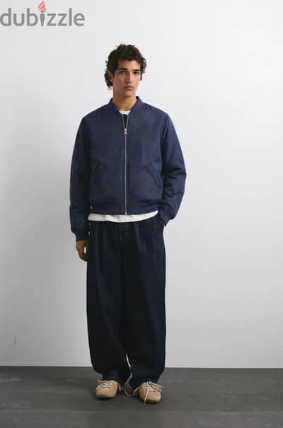Men’s Navy Blue Bomber Jacket