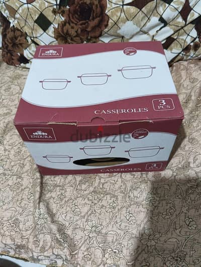 طقم بيركس زجاج فرن بالغطاء3قطع