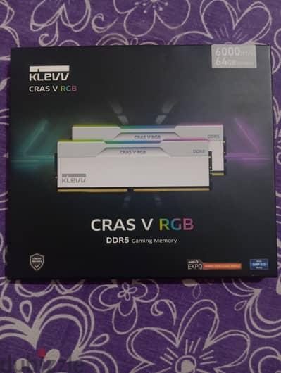 رامه وحده 32 جيجا 32GB Ram DDR5 6000MT/s KLEVV CRAS V RGB استعمال خفيف