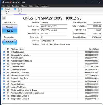 Kingston nvme m. 2 nv2 1tb