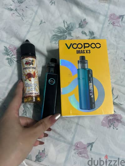 Vape drag x3  بكويل جديد ب ازاة ليكود استعمال شهرين بطاريه سودة جديدة