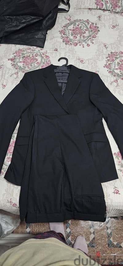 zara black suit for men