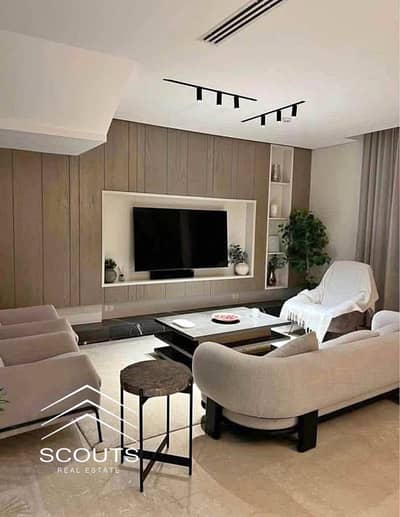 Super Lux Finished Apartment with a Lagoon View in Saada New Cairo at Cash Price , just minutes away from Al Rehab, SODIC, Mivida, Mountai