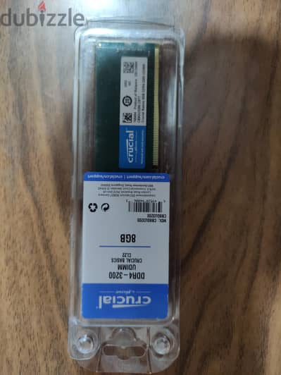Crucial 16GB (2x8GB) DDR4 3200MHz - جديد متبرشم