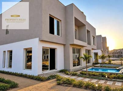 Lowest-priced 5BR corner villa, near delivery, open landscape view, in a villas-only compound opposite Madinaty, Rosible City, Mostakbal City.