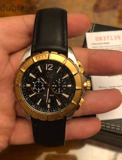 ساعه GC سويسري فاخرة chronograph كوارتز بحالتها و علبتها
